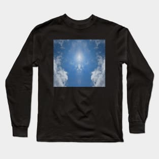 32M Unique Blue White Clouds Sky Abstract Nature Photo Long Sleeve T-Shirt